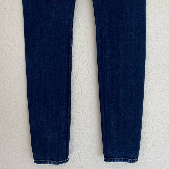7 FOR ALL MANKIND The Skinny Dark Wash Jeans Denim Size 26 Perfect Fit Style - Picture 9 of 15